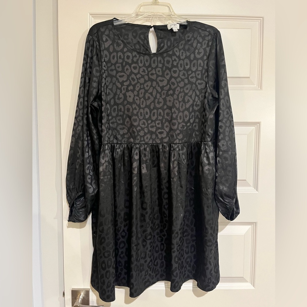 Umgee Black Leopard Print Dress
